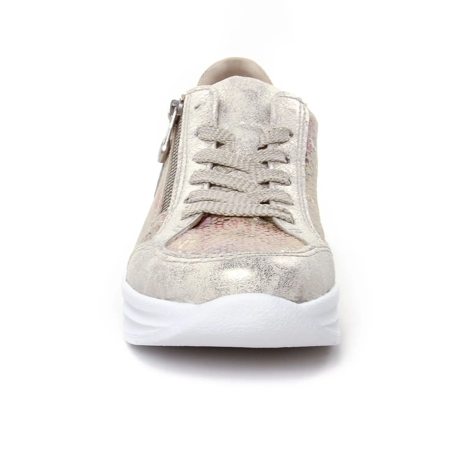 Baskets Plateforme Rieker N8103-60 Beige Multi