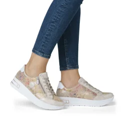 Baskets Plateforme Rieker N8103-60 Beige Multi