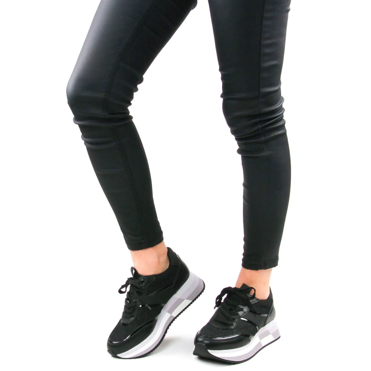 Baskets Plateforme Tamaris 23751 Black Glam