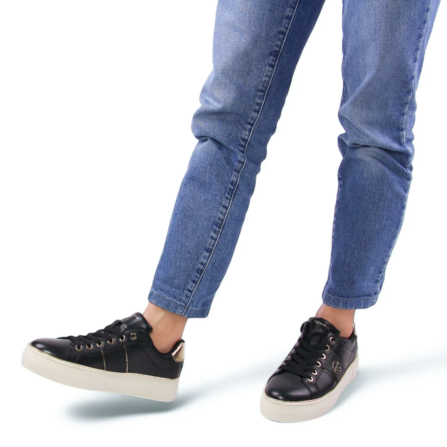 Baskets Plateforme Tamaris 23724 Black Gold