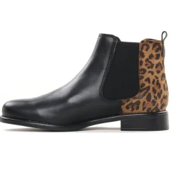 Boots Élastiquées Scarlatine Co77545 A Noir Cognac