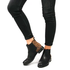 Boots Élastiquées Scarlatine Co77545 A Noir Cognac