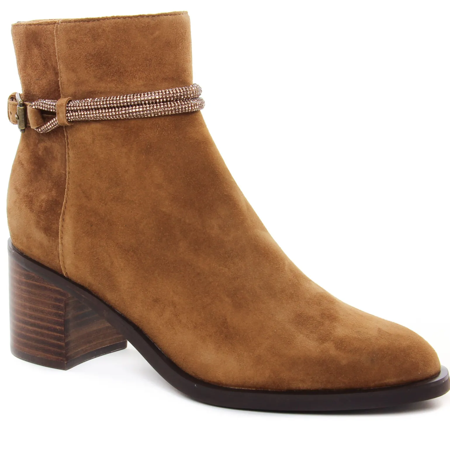 Boots Talon Mamzelle Ovino Velours Camel