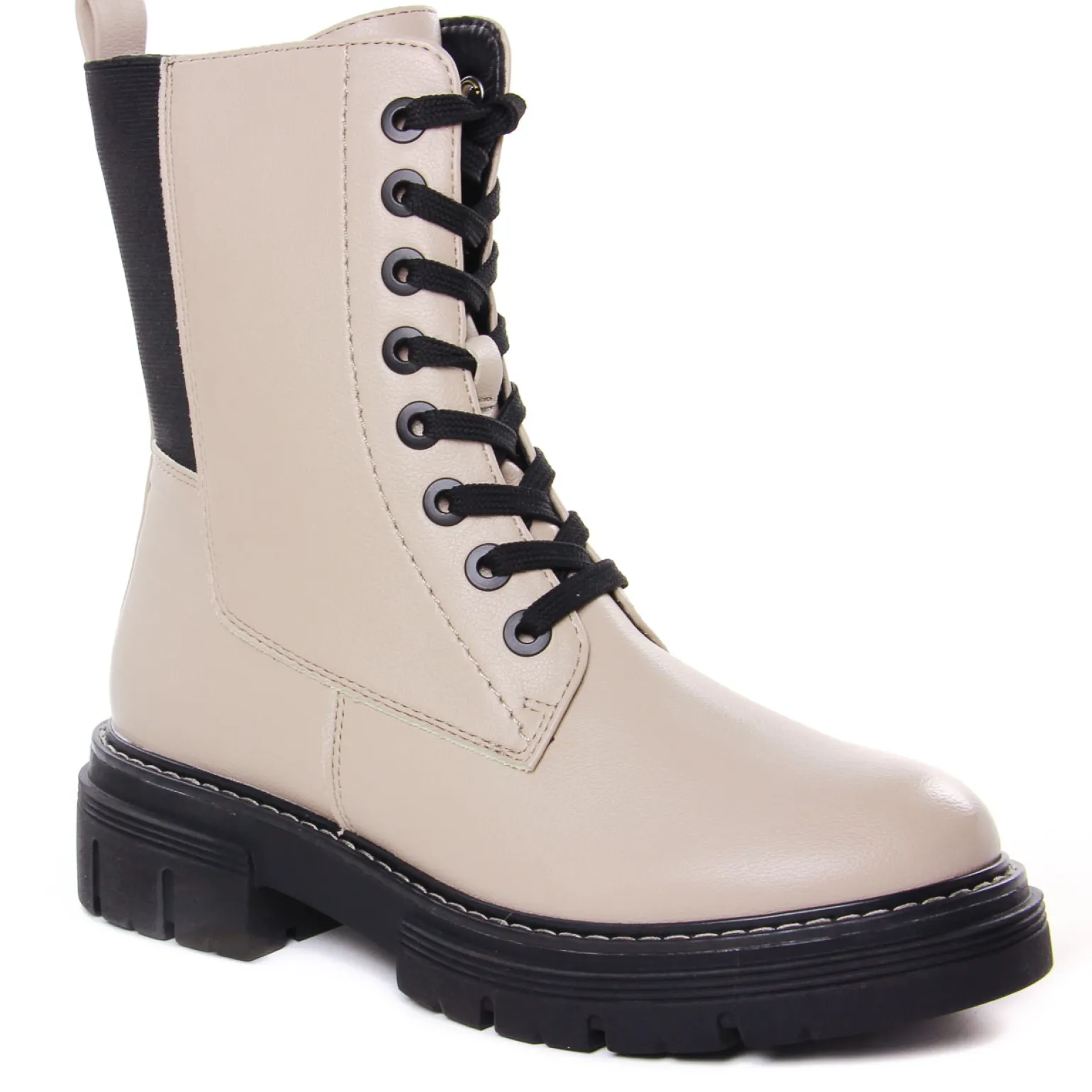 Bottines À Lacets Marco Tozzi 25239 Ivory Comb