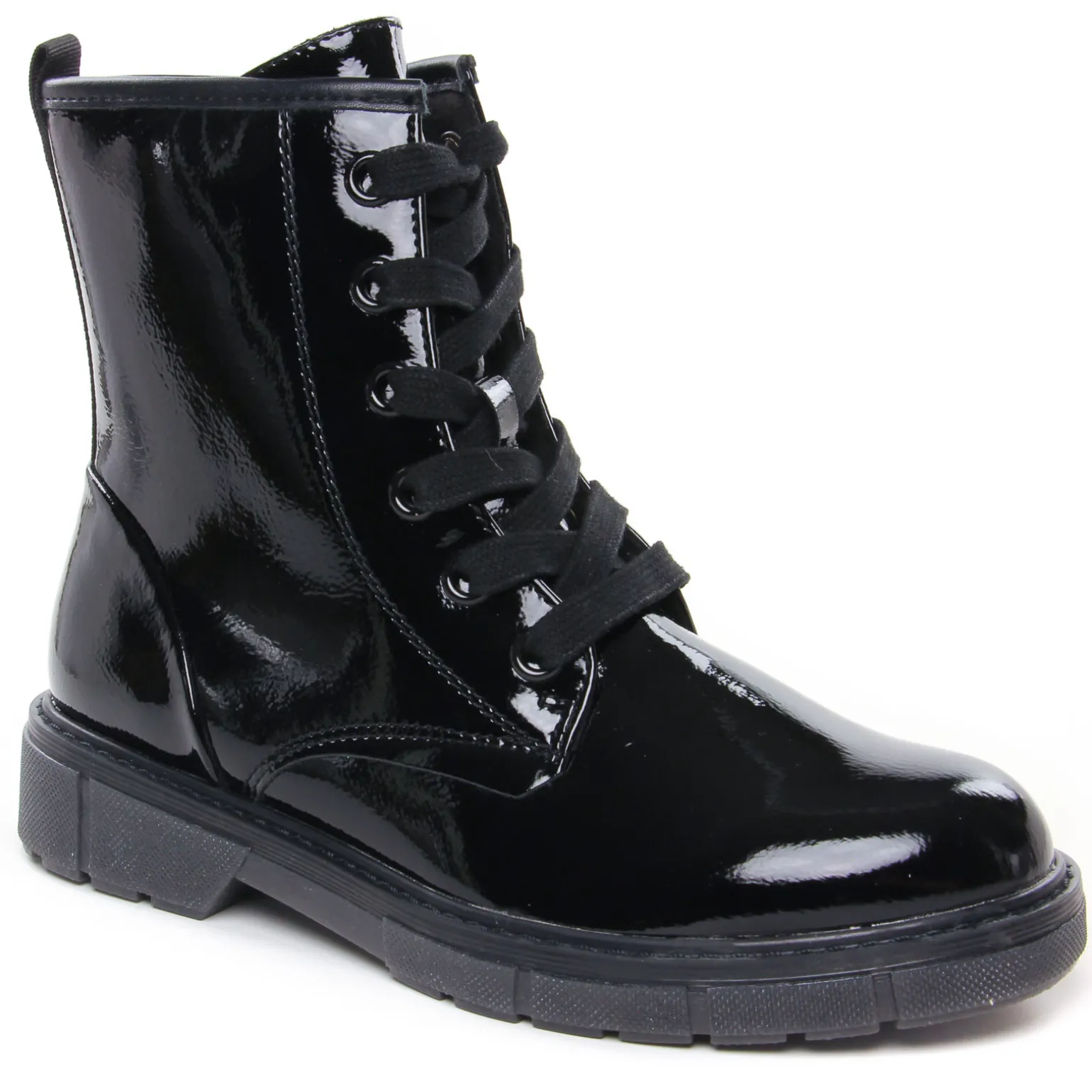 Bottines À Lacets Marco Tozzi 25282 Black Patent