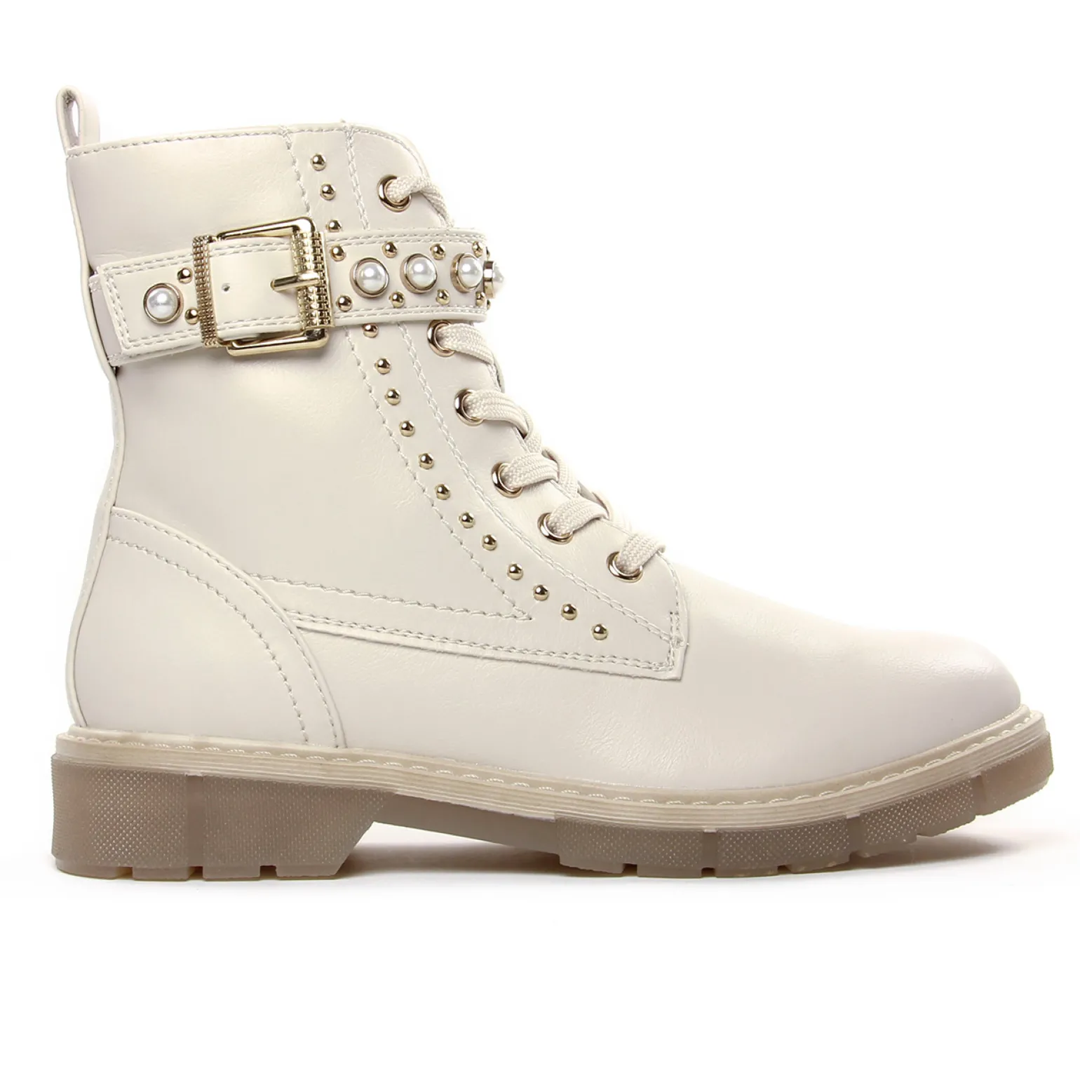 Bottines À Lacets Marco Tozzi 25230 Cream Comb