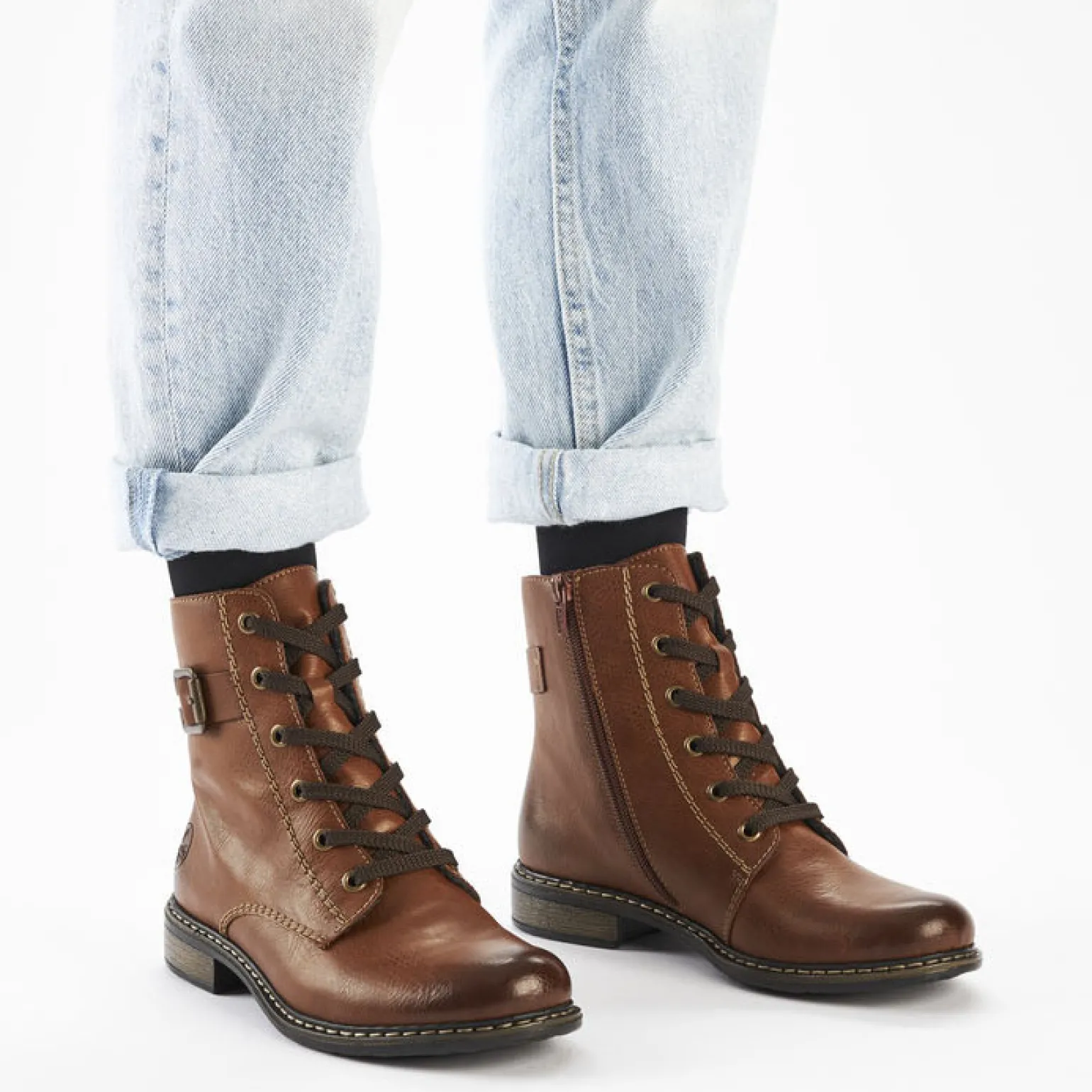 Bottines À Lacets Rieker 71202-24 Muscat