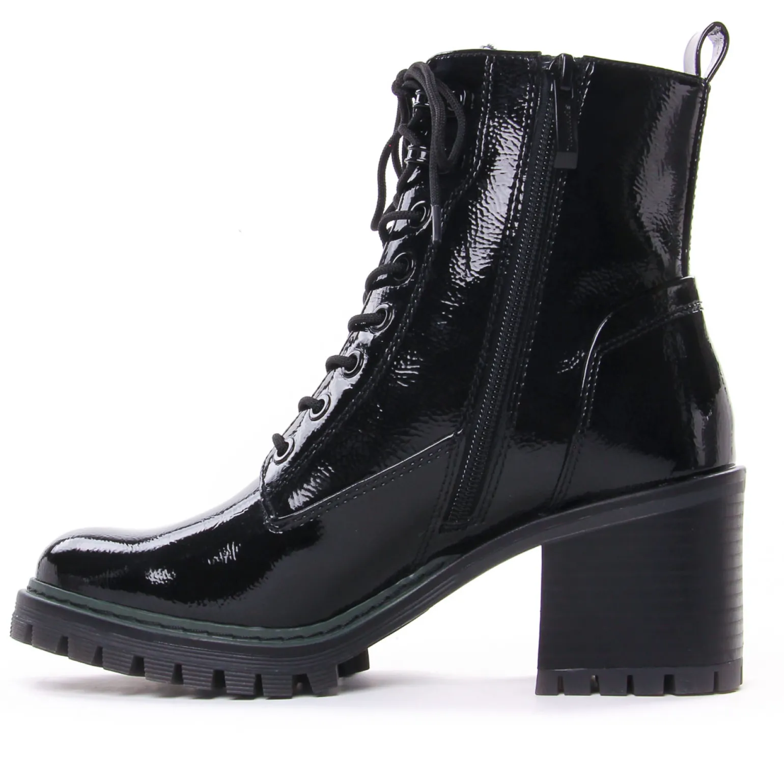 Bottines À Lacets Tamaris 25241 Black Patent