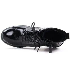 Bottines À Lacets Tamaris 25241 Black Patent