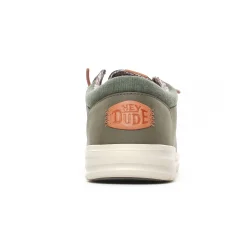 Chaussures Basses À Lacets Hey Dude Wally Classic 43352 Olive