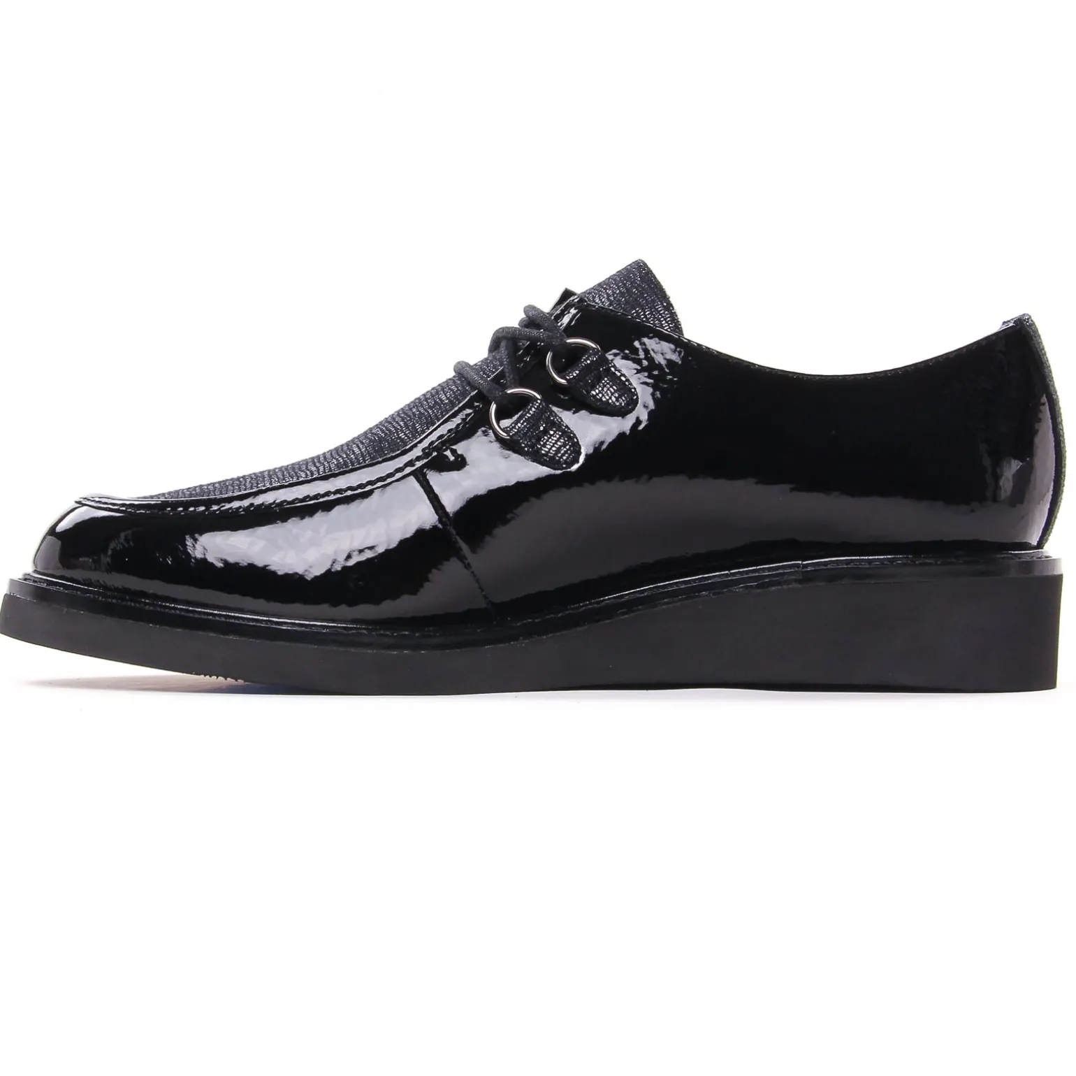 Derbys Compensées Fugitive Choupi Vernis Noir