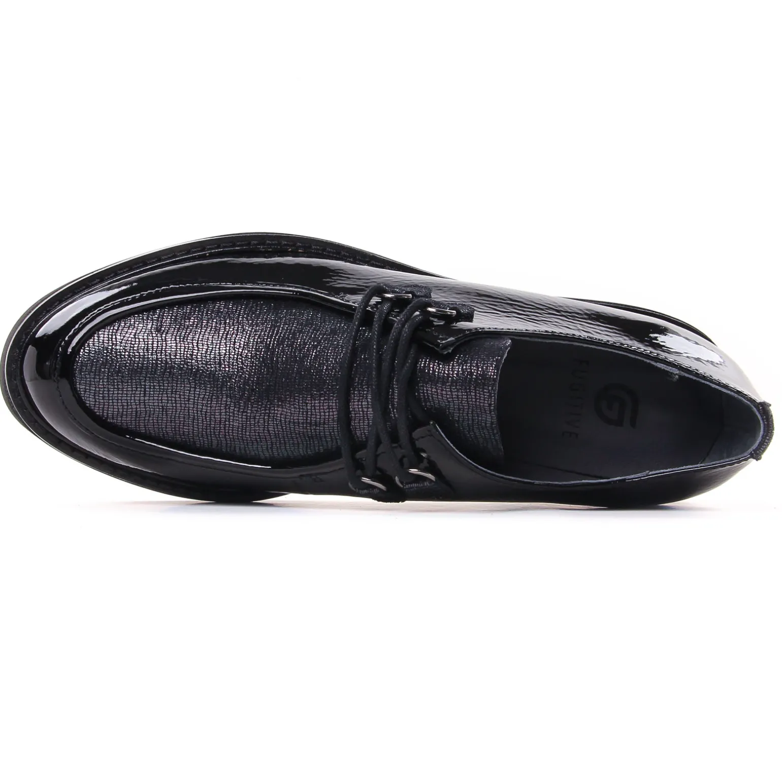 Derbys Compensées Fugitive Choupi Vernis Noir