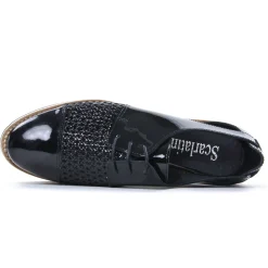 Derbys Compensées Scarlatine 22045La Noir Vernis