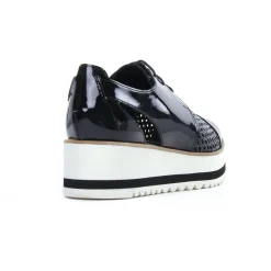 Derbys Compensées Scarlatine 22045La Noir Vernis