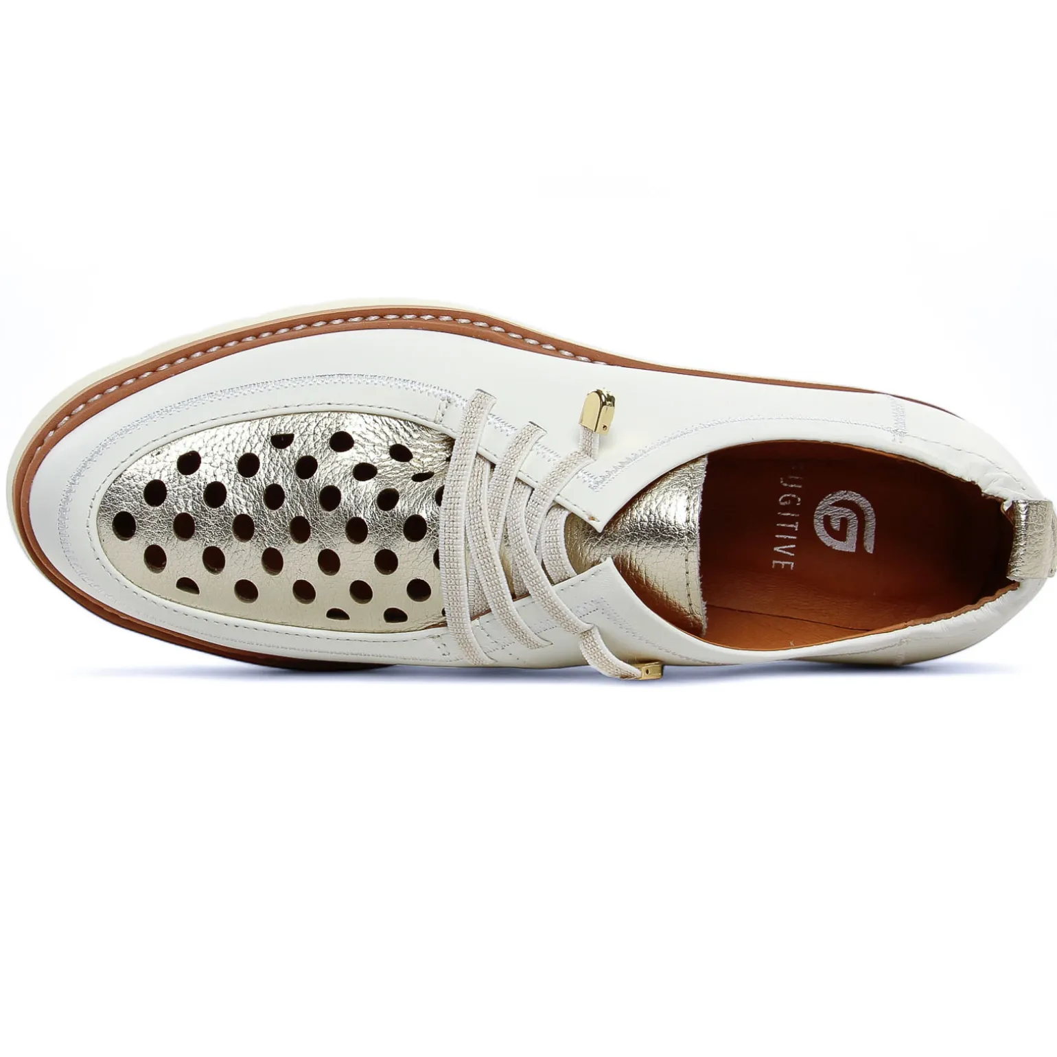 Derbys Fugitive Cylex Blanc Casse