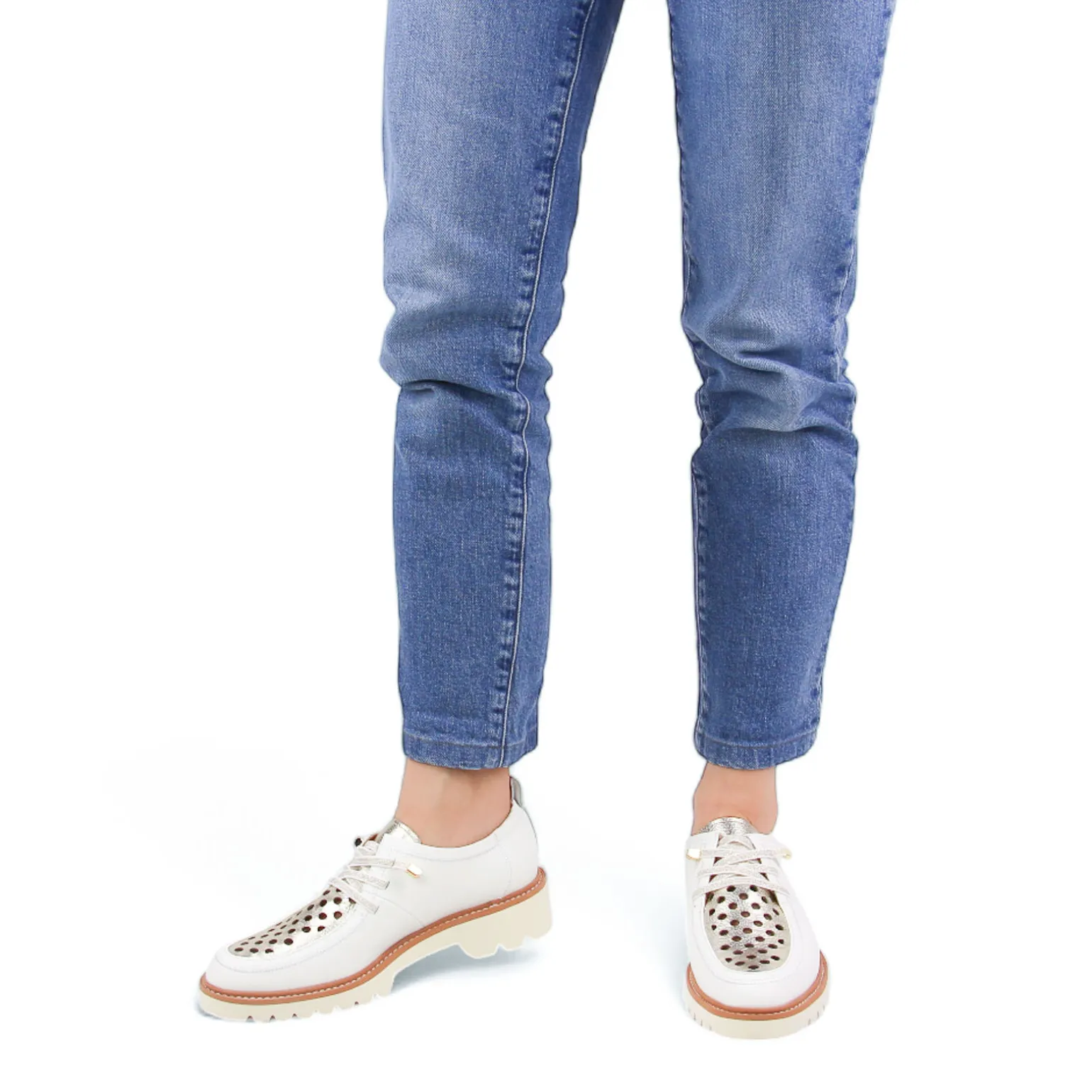 Derbys Fugitive Cylex Blanc Casse