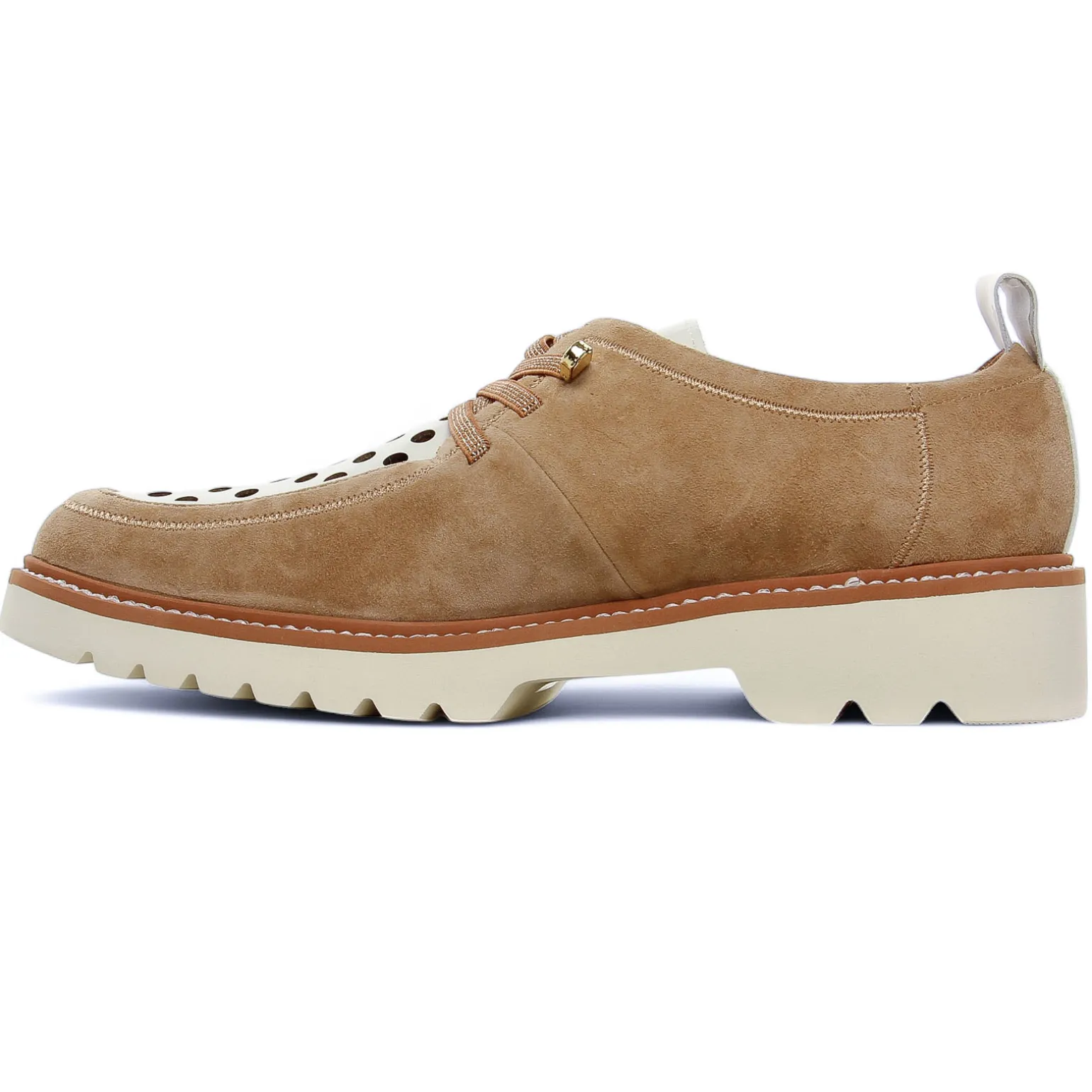 Derbys Fugitive Cylex Velour Tan