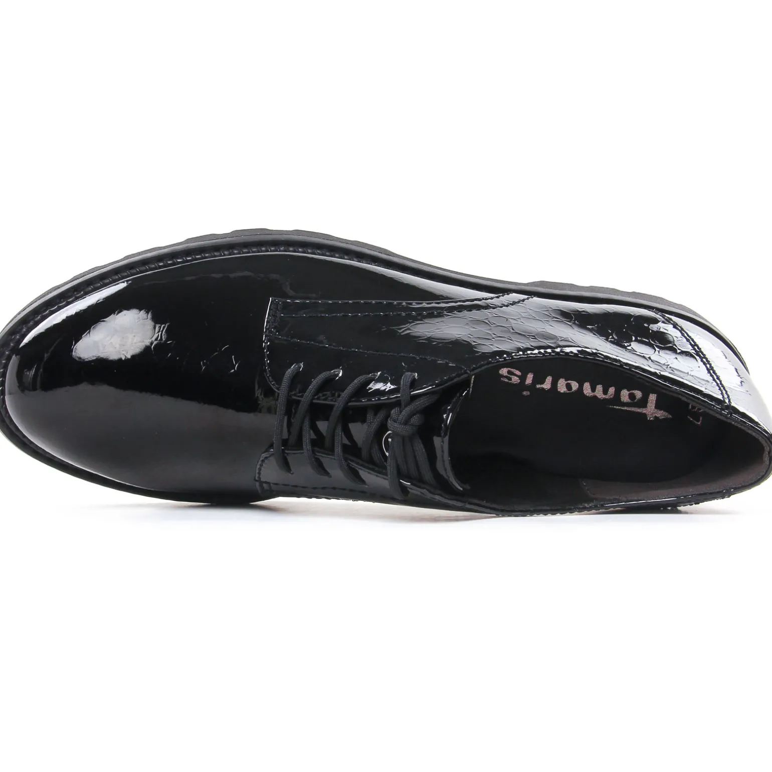 Derbys Tamaris 23605 Blk Patent Str