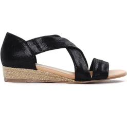 Espadrilles Compensées Cordes Scarlatine 44281 V Noir Gecos