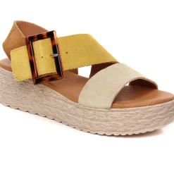 Espadrilles Compensées Eva Frutos 718 Beige Cuero
