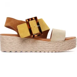 Espadrilles Compensées Eva Frutos 718 Beige Cuero