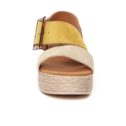 Espadrilles Compensées Eva Frutos 718 Beige Cuero