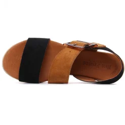 Espadrilles Compensées Eva Frutos 718 Noir Cuero