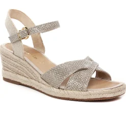 Espadrilles Compensées Tamaris 28367 Lt Gold Glam