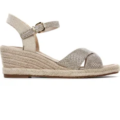 Espadrilles Compensées Tamaris 28367 Lt Gold Glam