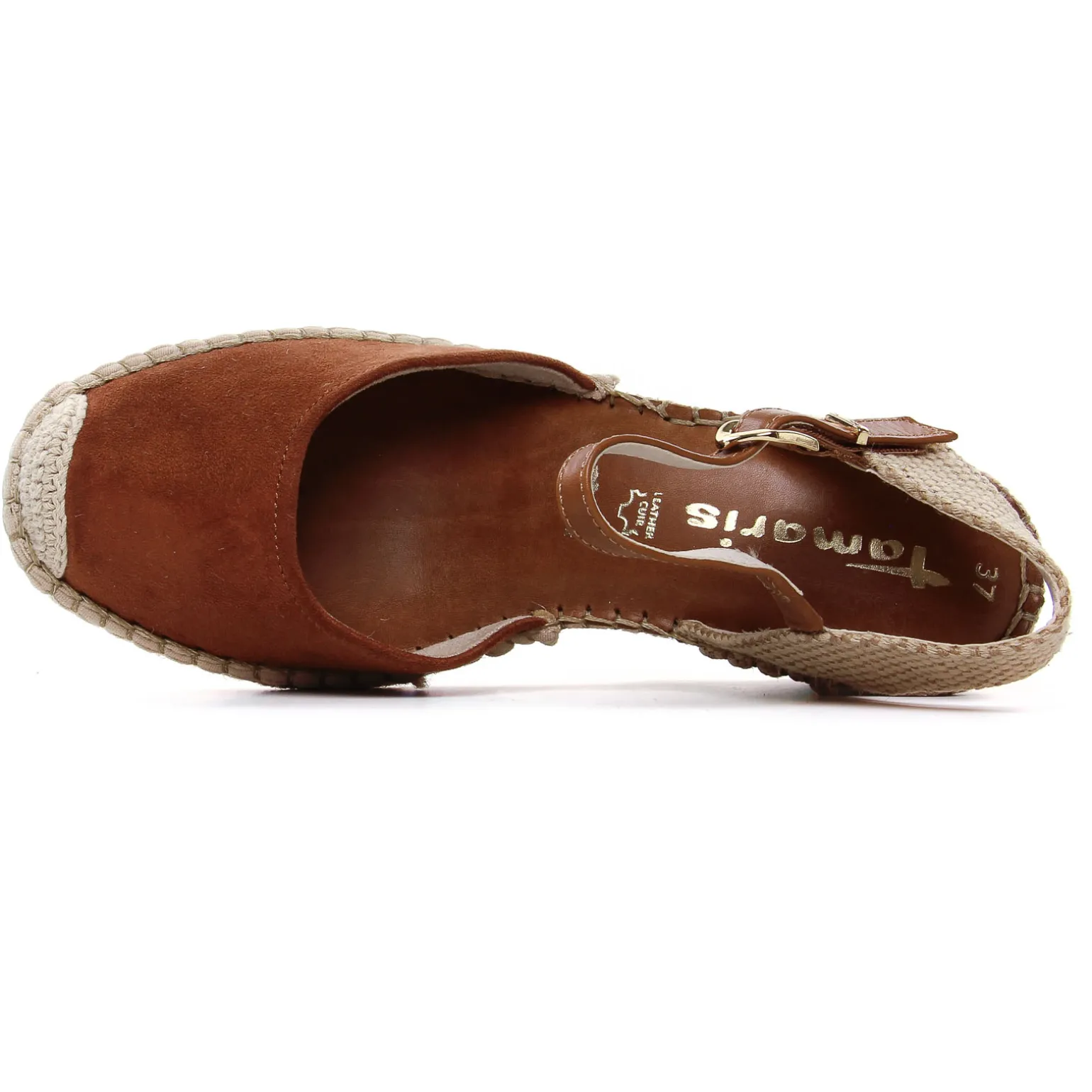 Espadrilles Compensées Tamaris 29610 Cognac
