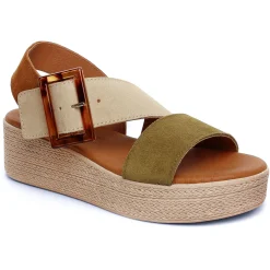 Espadrilles Eva Frutos 5318 Militaire Cuero