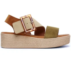 Espadrilles Eva Frutos 5318 Militaire Cuero