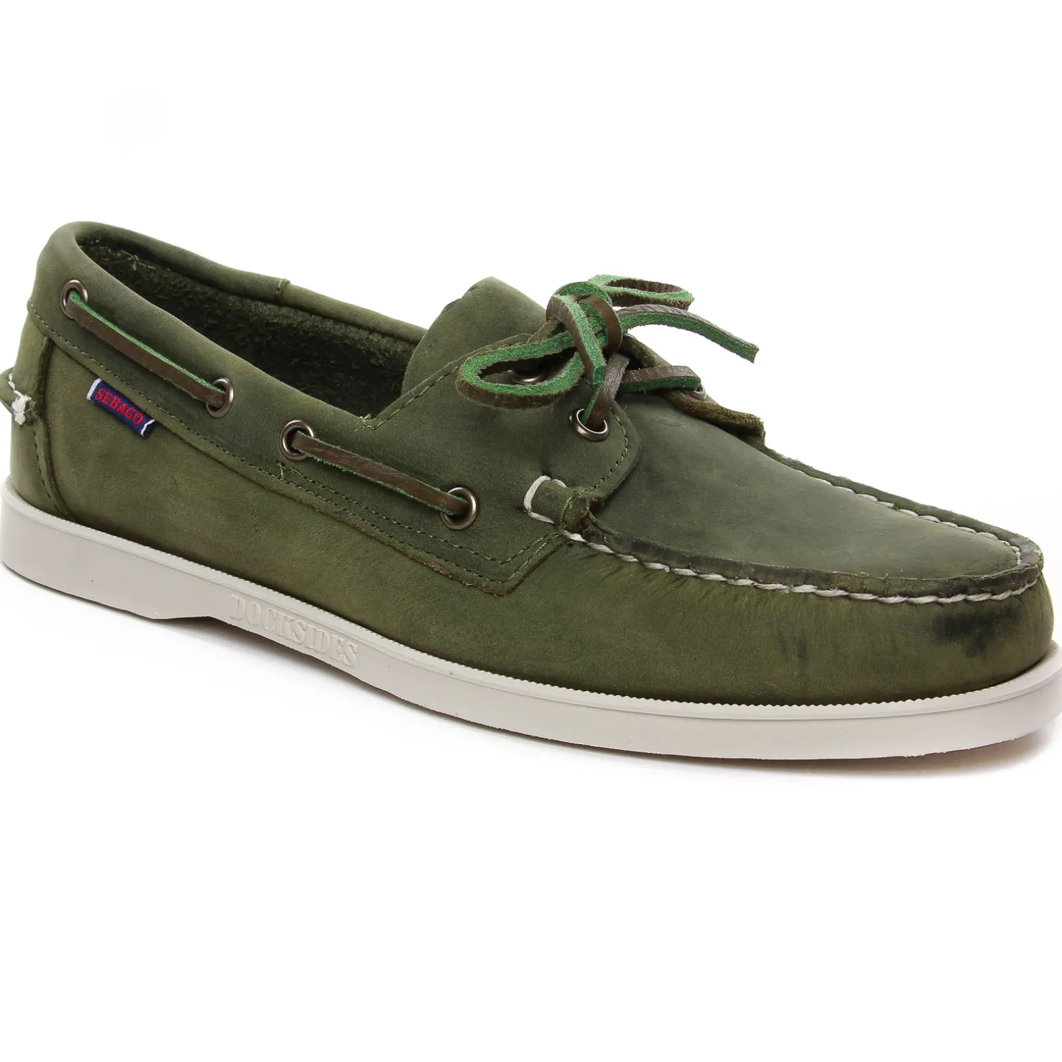 Mocassins Bateaux Sebago Docksides Crazy grenn military
