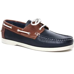 Mocassins Bateaux Yann Bolligen 1421 Marine Marron
