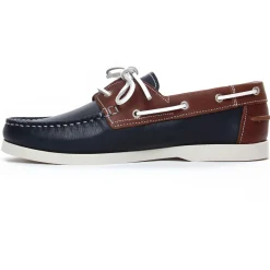 Mocassins Bateaux Yann Bolligen 1421 Marine Marron