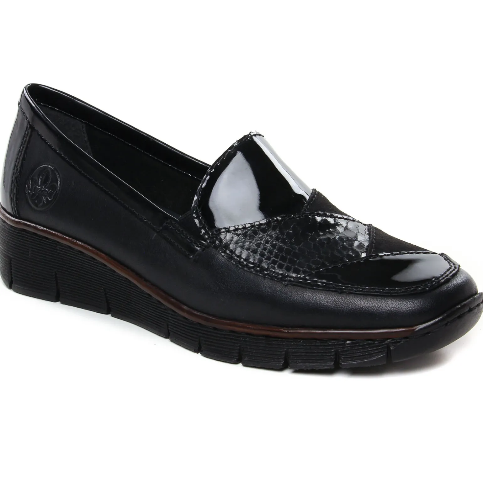 Mocassins Confort Rieker 53785-00 Schwarz