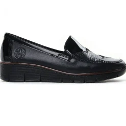 Mocassins Confort Rieker 53785-00 Schwarz