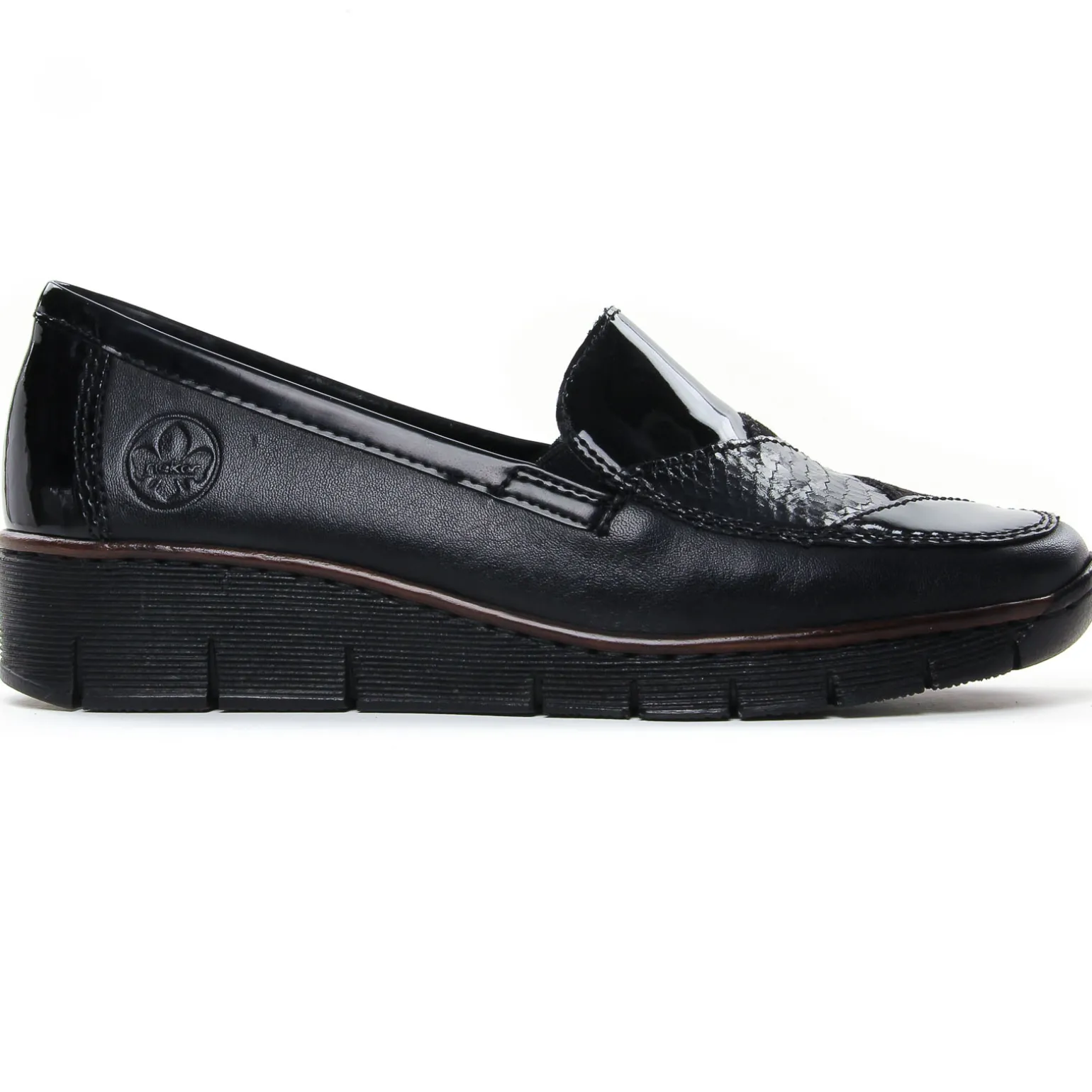 Mocassins Confort Rieker 53785-00 Schwarz