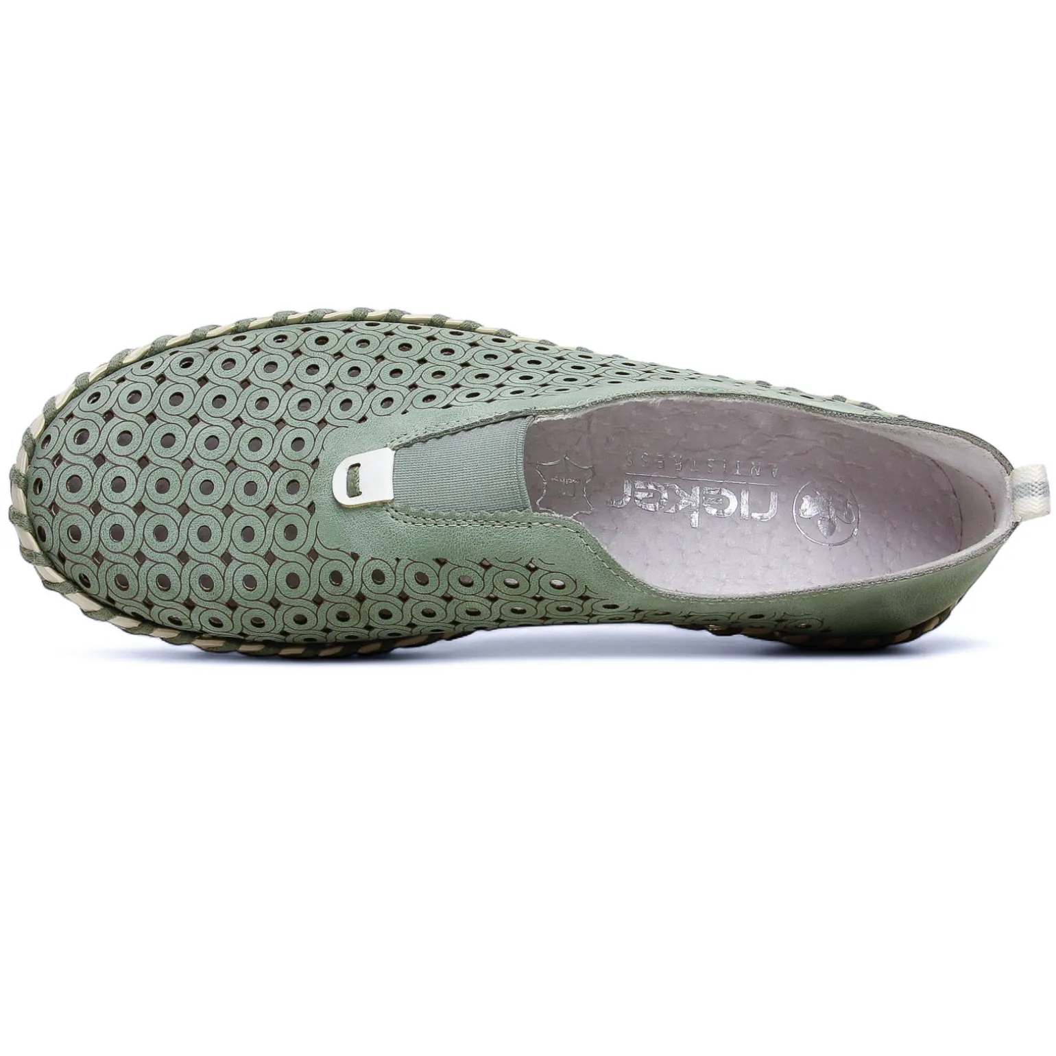 Mocassins Confort Rieker N1963-52 Mint Weiss