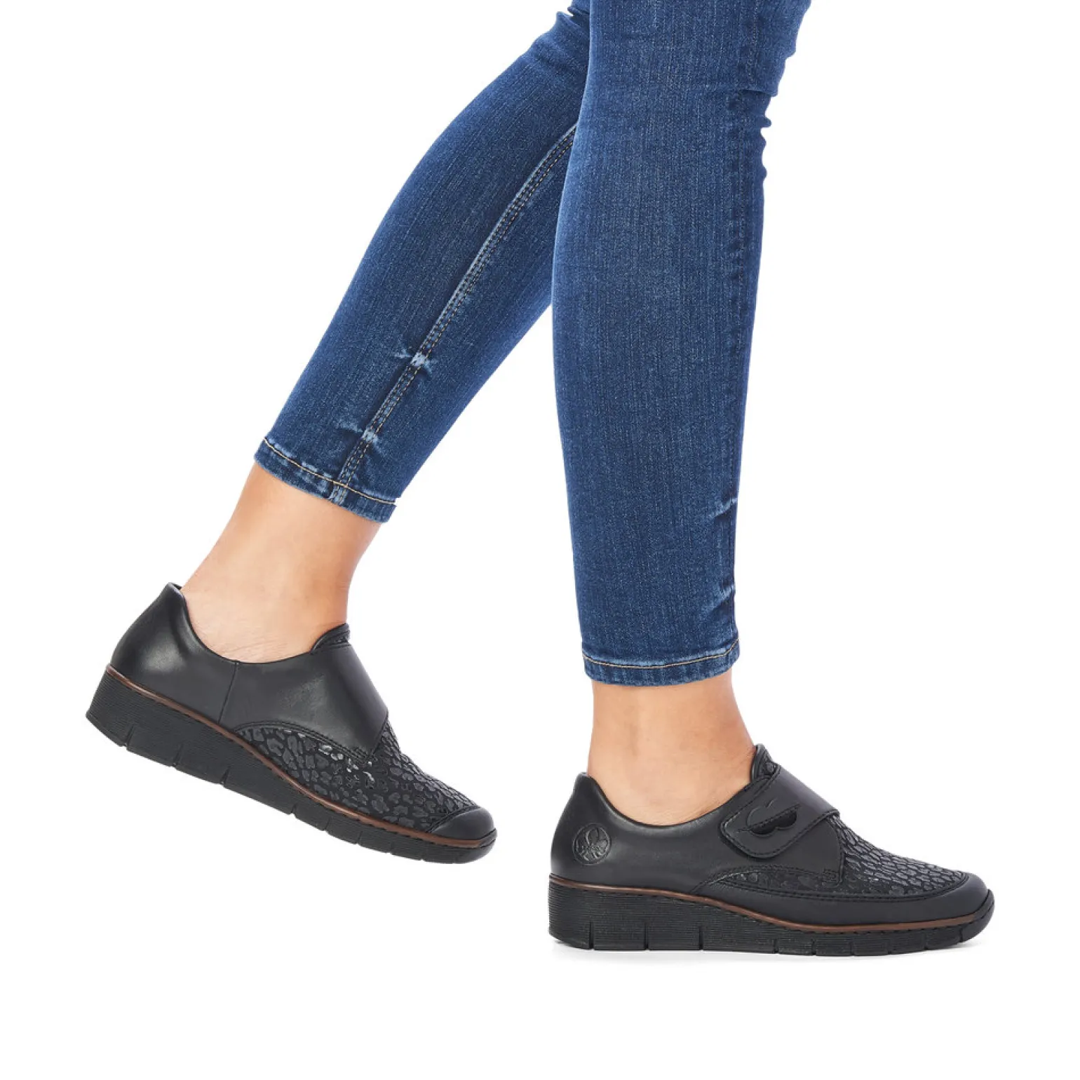 Mocassins Confort Rieker 537C0-00 Schwarz