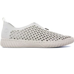 Mocassins Confort Rieker N0965-80 Weiss