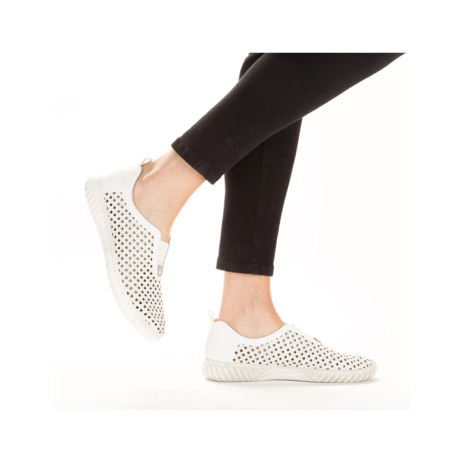 Mocassins Confort Rieker N0965-80 Weiss