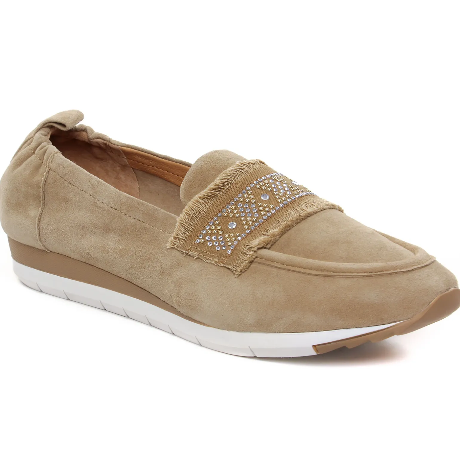 Mocassins Fugitive Venus Velour Beige