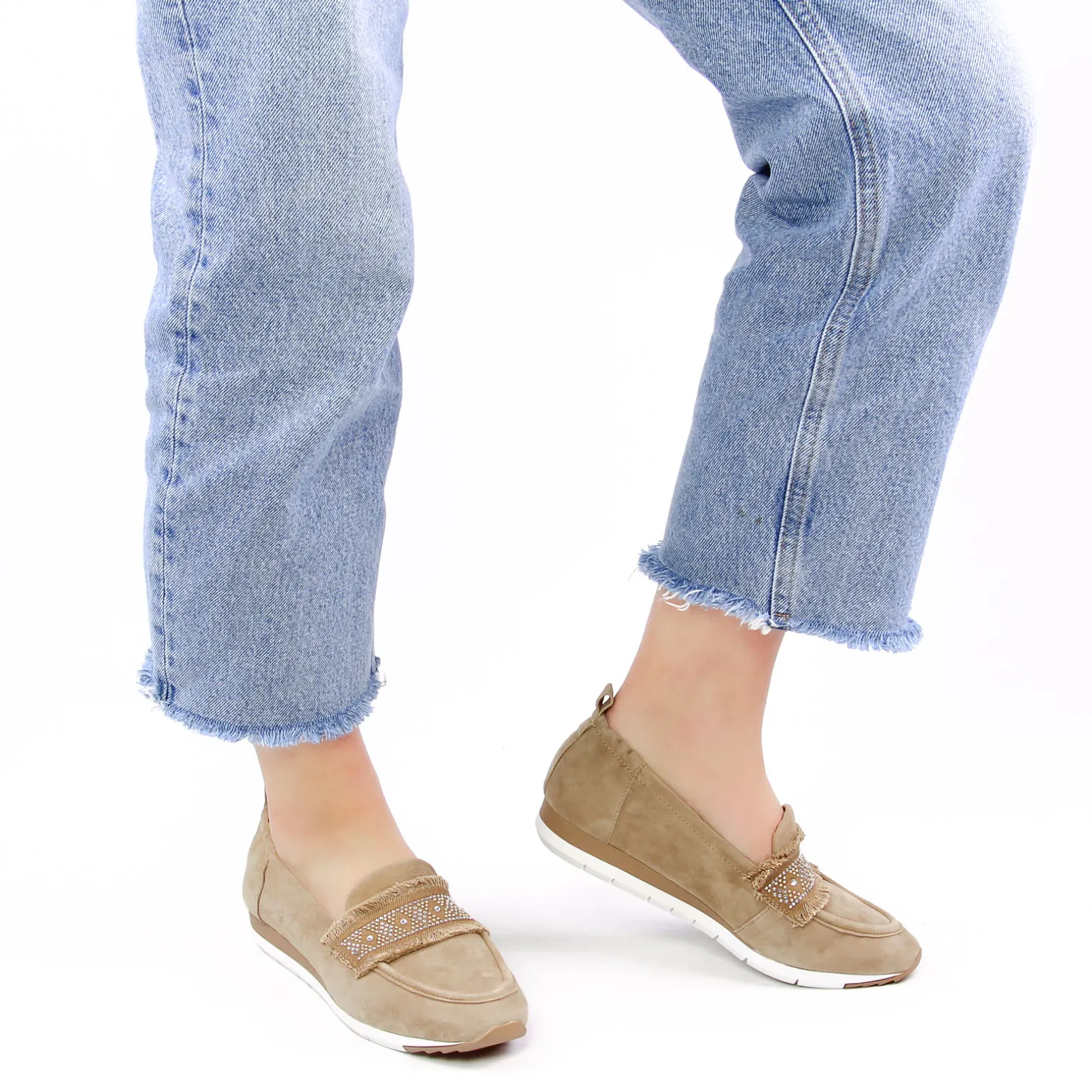 Mocassins Fugitive Venus Velour Beige