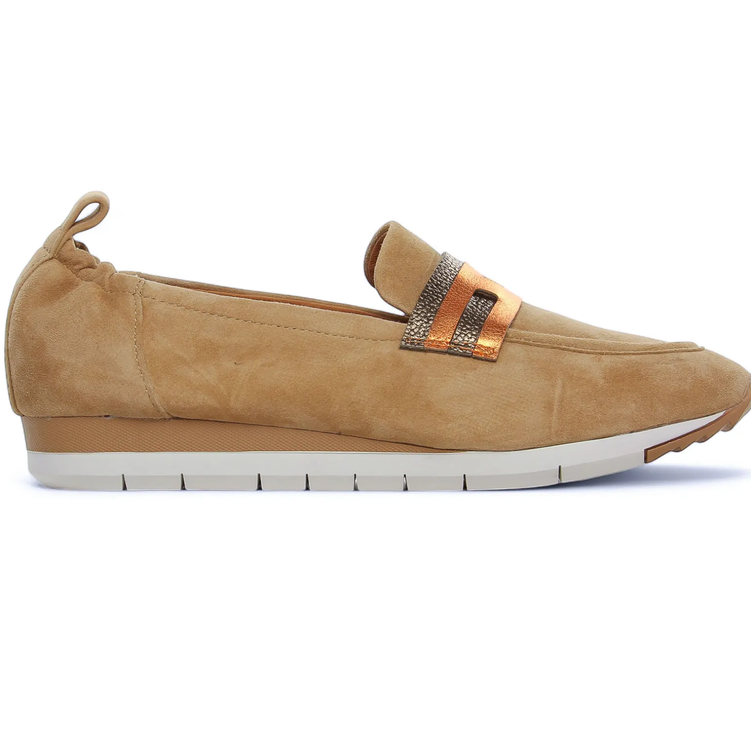 Mocassins Fugitive Venutz Velour Tan