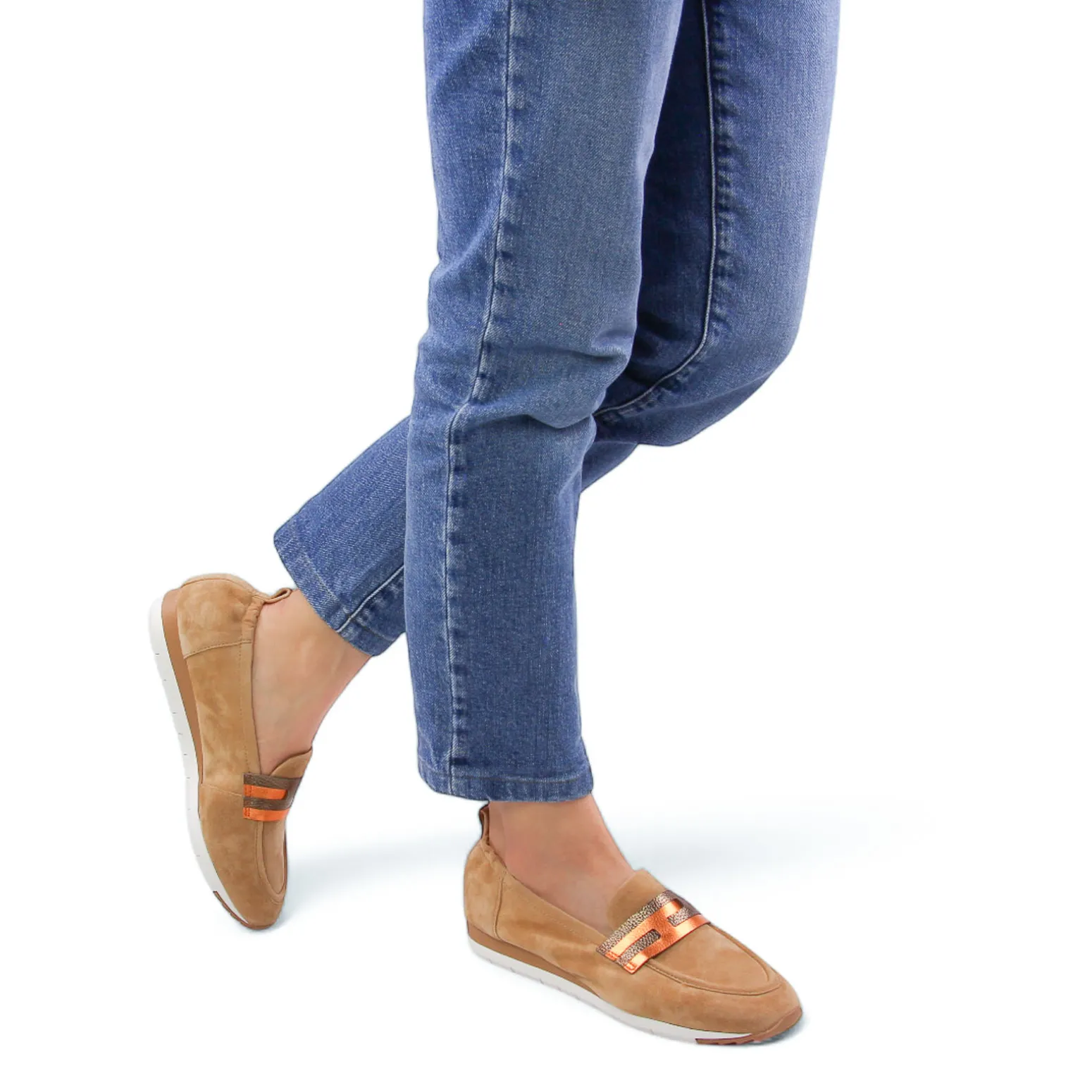 Mocassins Fugitive Venutz Velour Tan