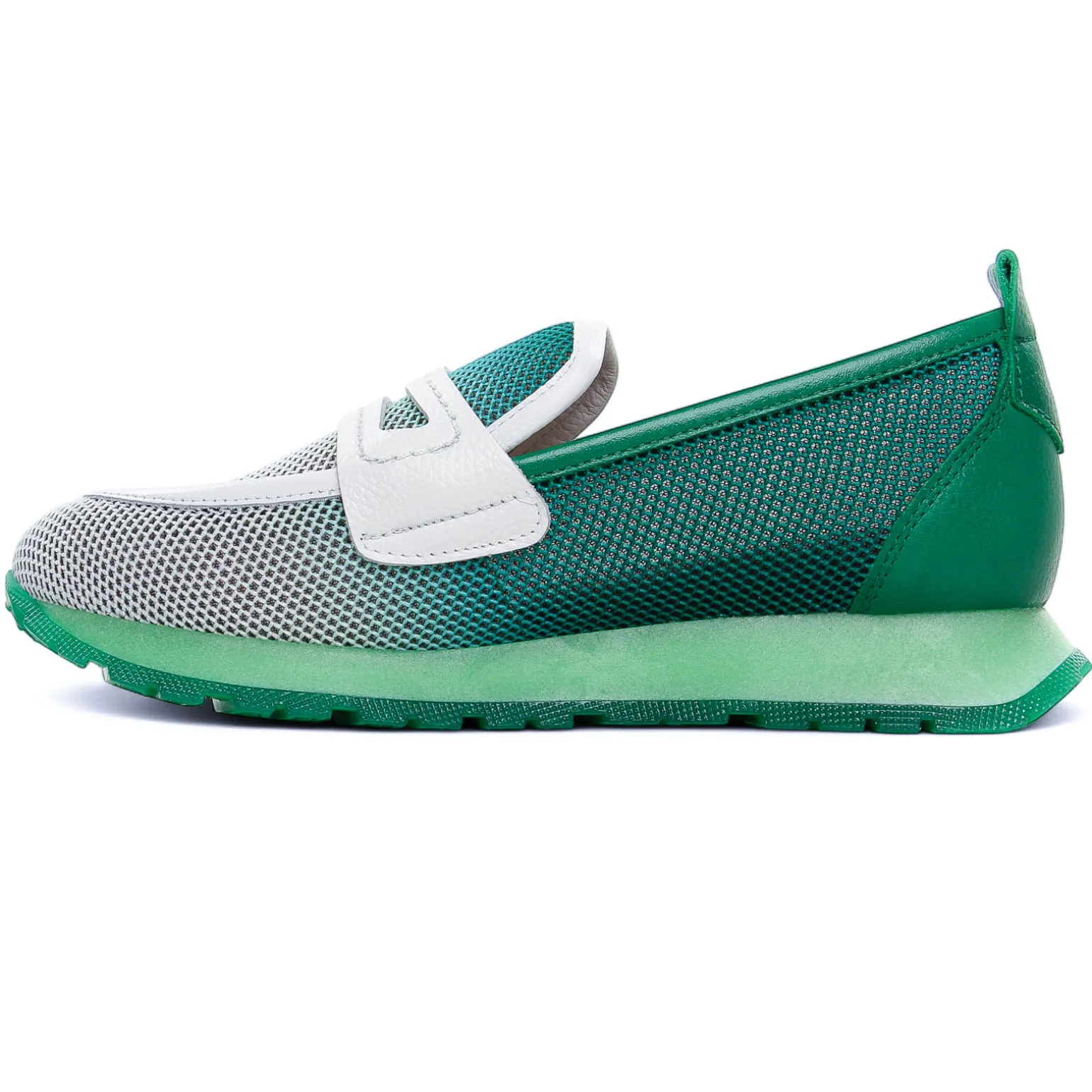 Mocassins Plateforme Hispanitas Borneo Green White
