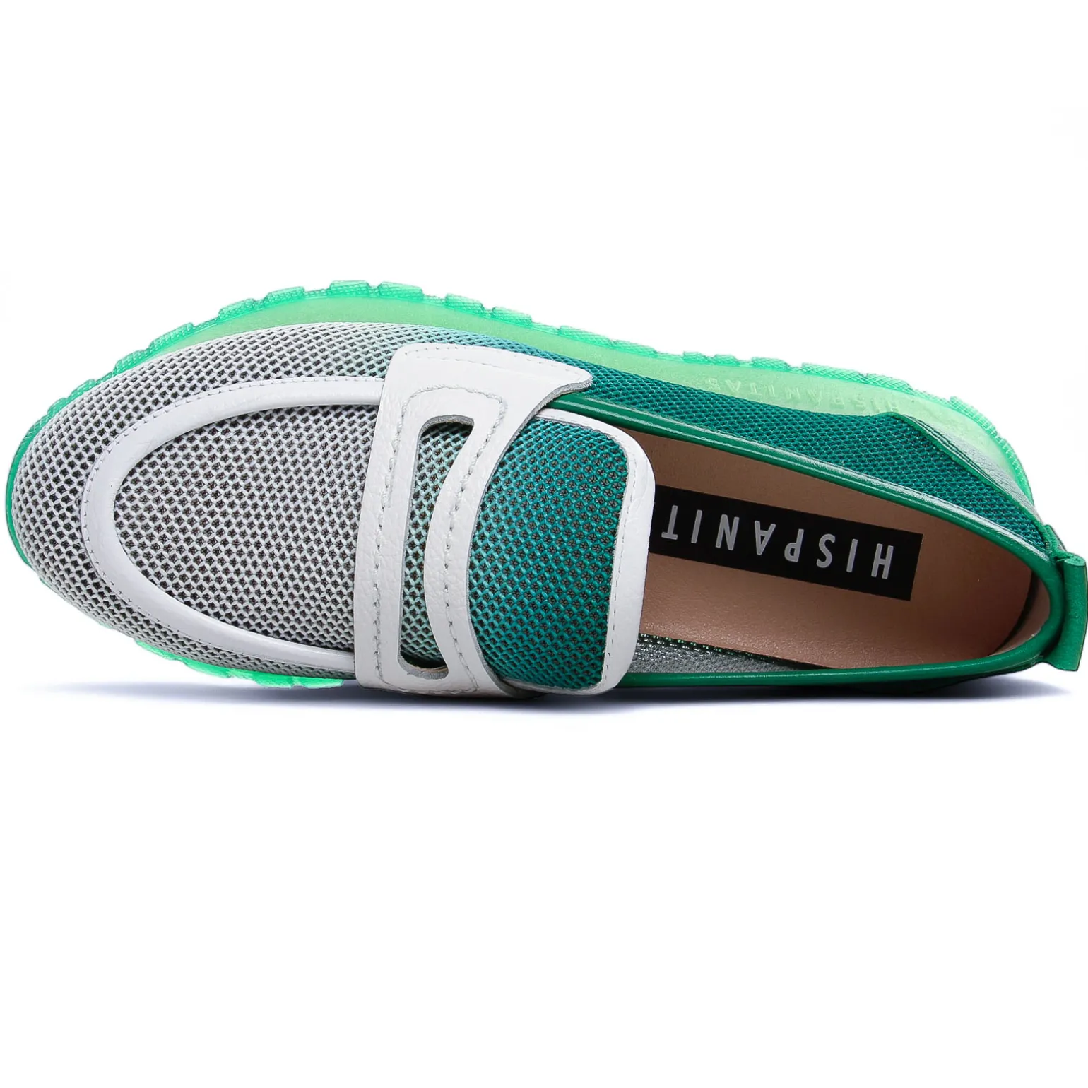 Mocassins Plateforme Hispanitas Borneo Green White