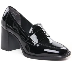 Mocassins Talon Haut Tamaris 24438 Black Patent