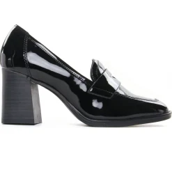 Mocassins Talon Haut Tamaris 24438 Black Patent